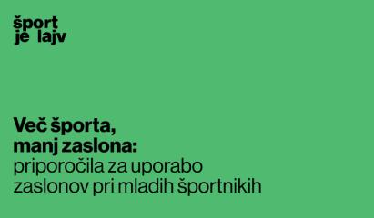 Več športa, manj zaslona: priporočila za uporabo zaslonov pri mladih športnikih